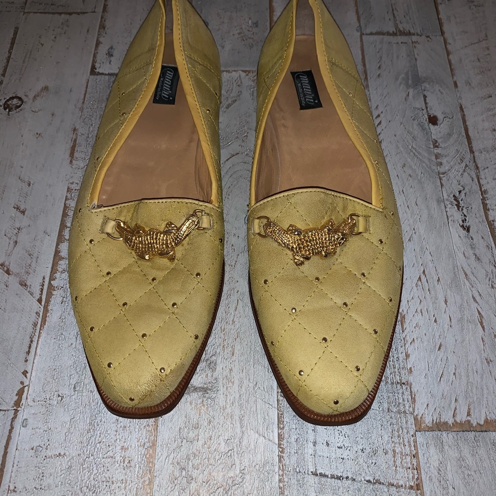 Vintage Mauri lemon Suede loafers
